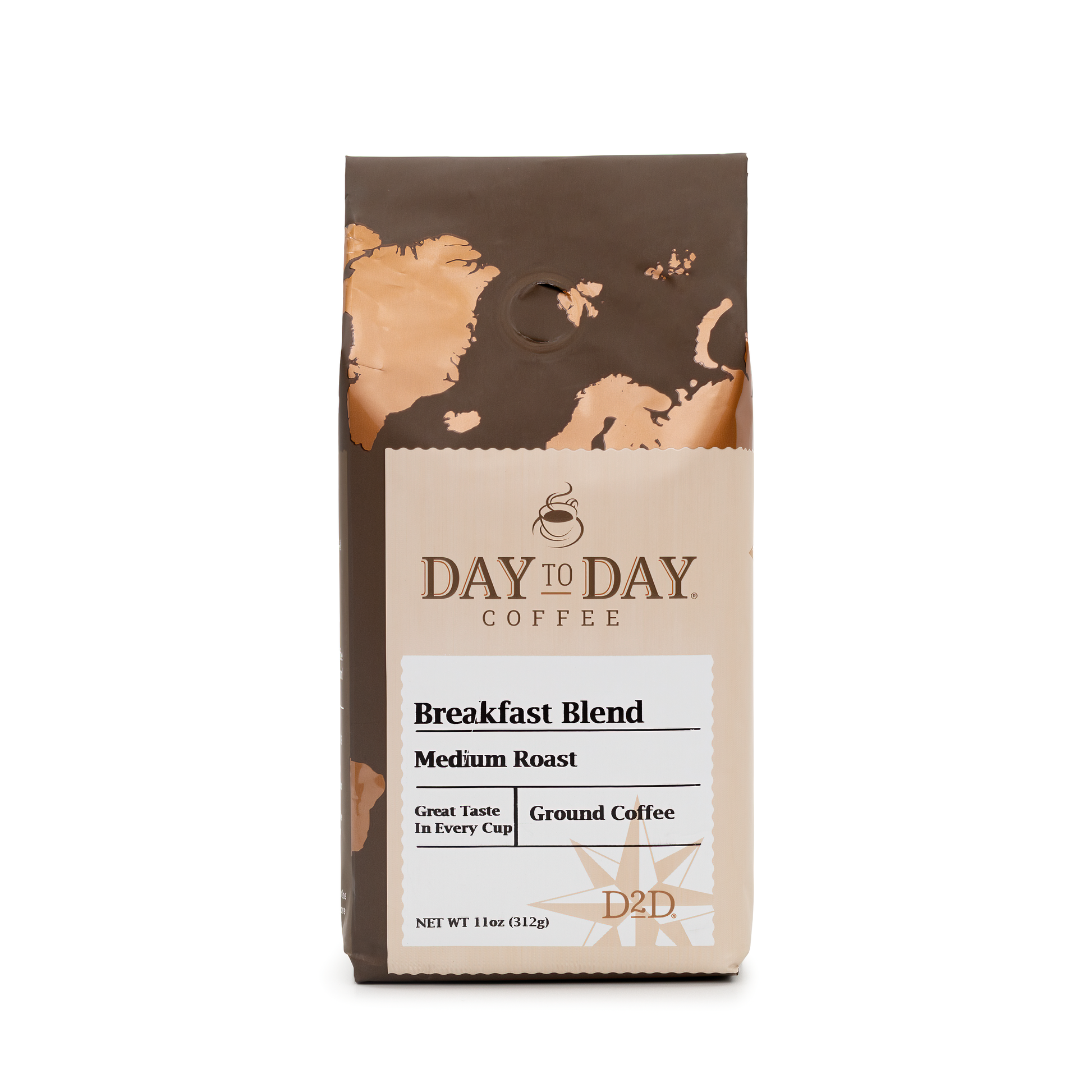 Day to day coffee 11oz breakfast blend medium roast ground coffee - 1