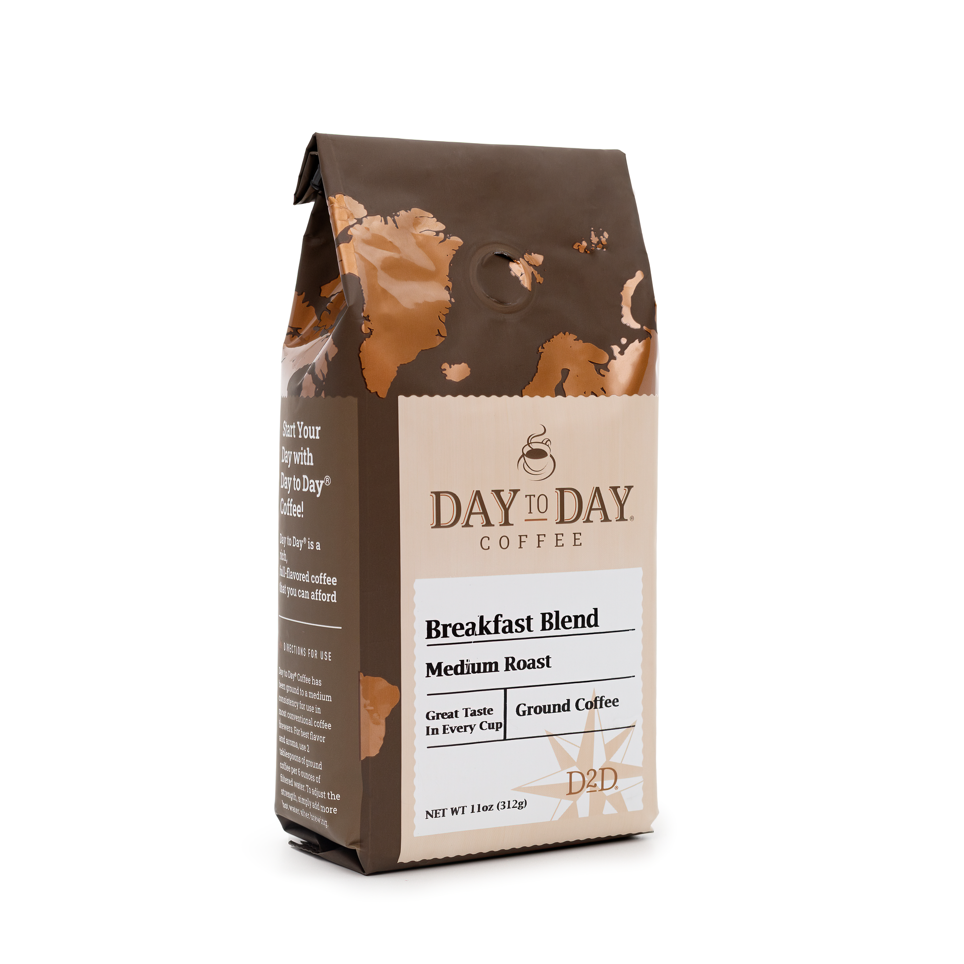 Day to day coffee 11oz breakfast blend medium roast ground coffee - 2