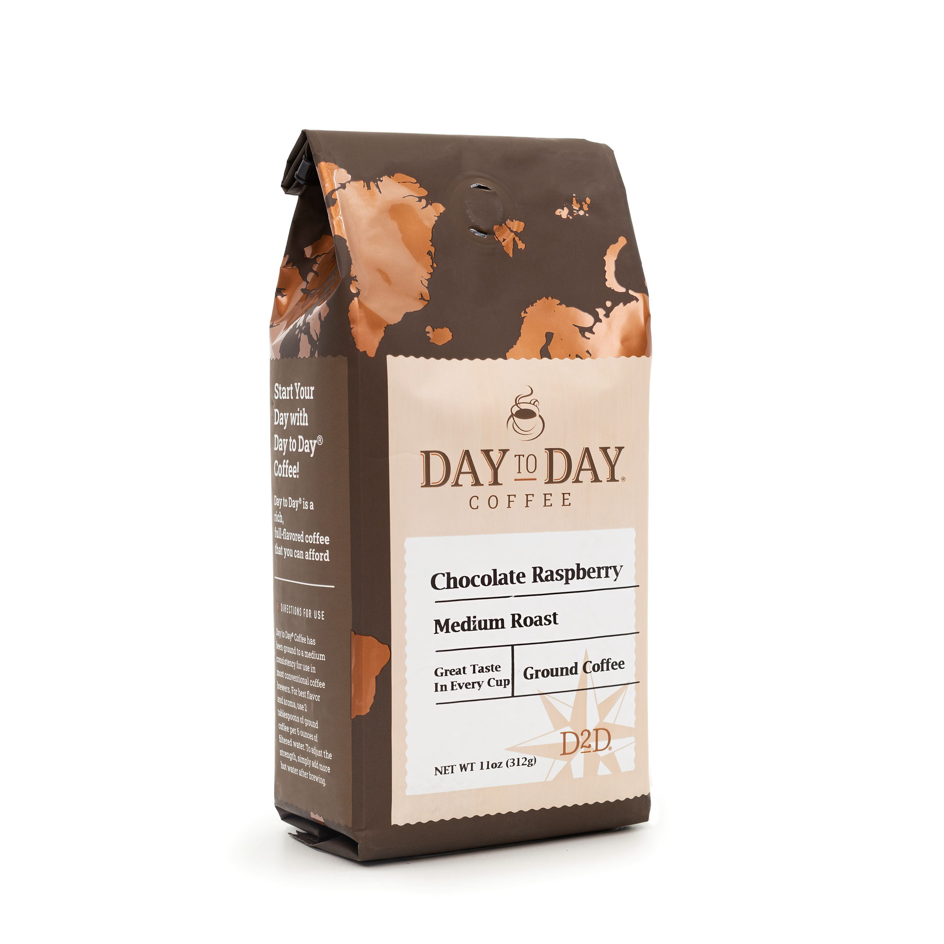 Day to day coffee 11oz chocolate raspberry medium roast ground coffee - 2